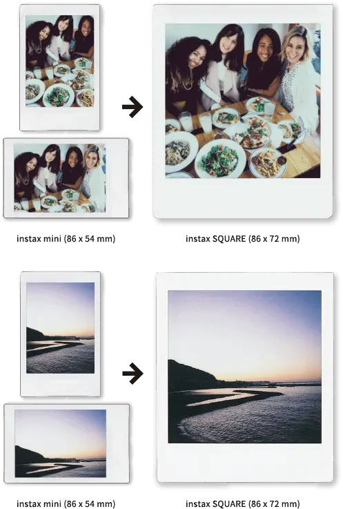 Instax Square SQ6 vs. Instax Mini 9